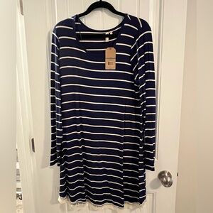 Red Camel Navy/Cream Striped Dress OX